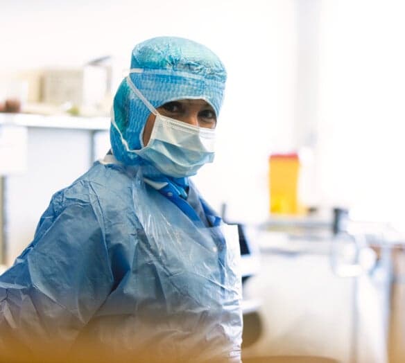Vårdpersonal på operationsavdelningen