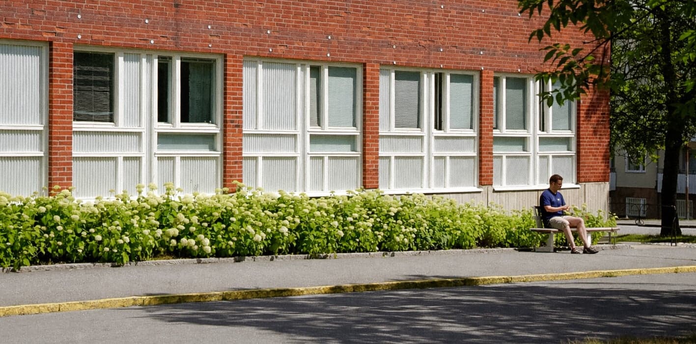 Utsidan av Handens sjukhus